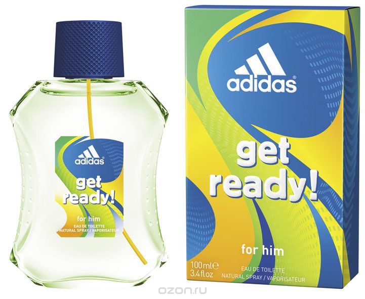 Adidas Лосьон после бритья "Get Ready!", мужской, 100 мл