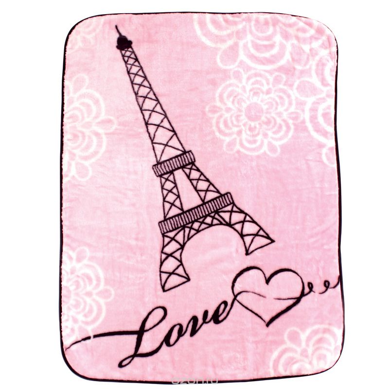 Luvable Friends Плед Париж, 76 х 101 см, цвет: розовый