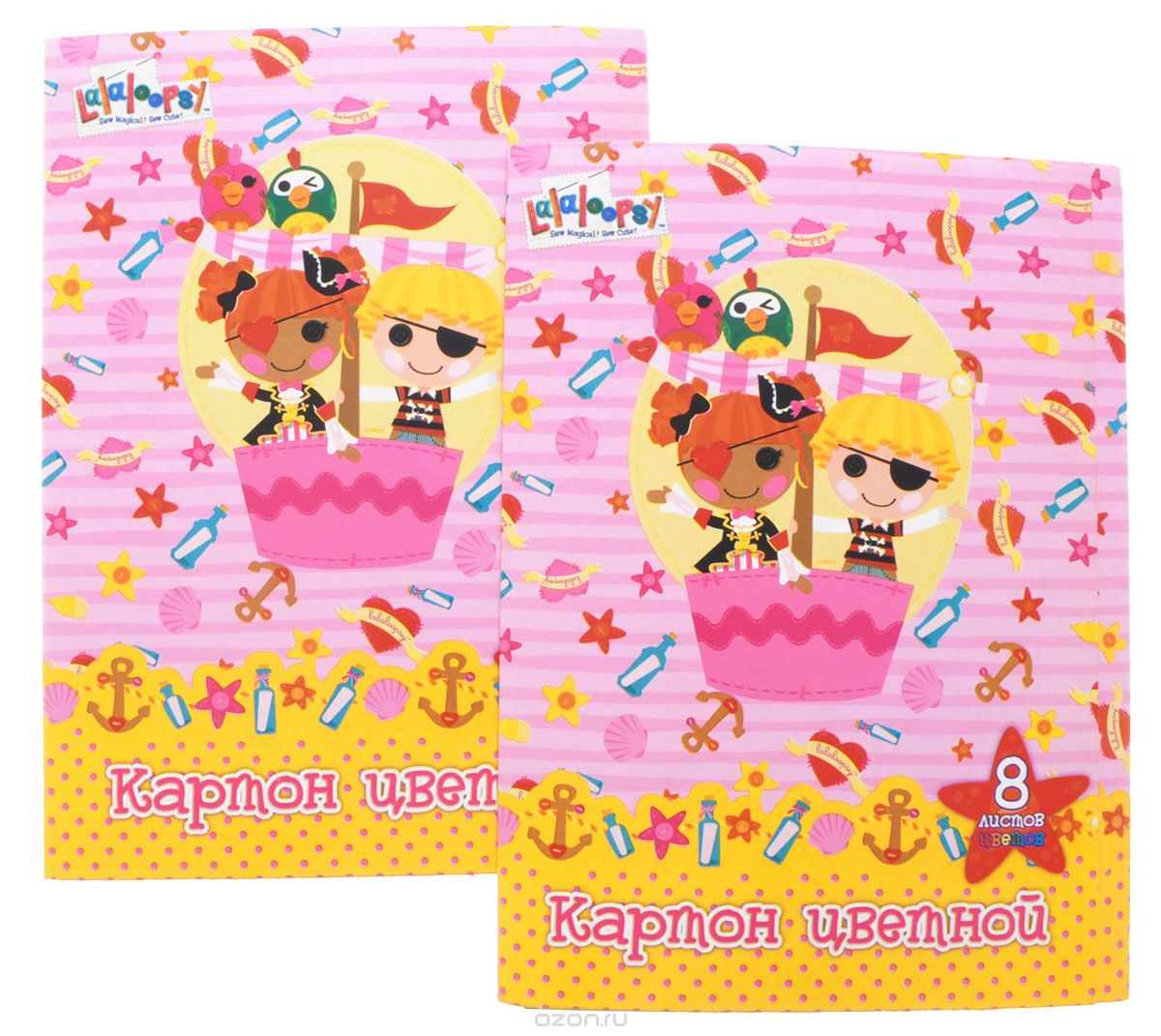 Action! Набор цветного картона Lalaloopsy 8 листов цвет розовый 2 шт