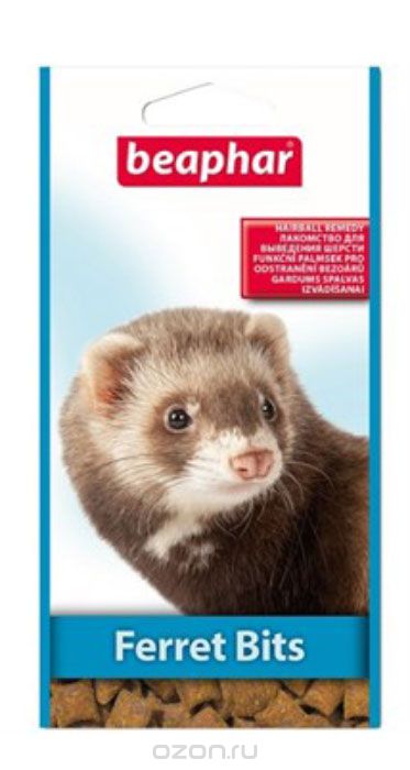 Beaphar "Ferret Bits" Подушечки для хорьков с мальт-пастой 35 г.